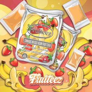 Fruiteez live rosin fruit chews strawberry banana 200mg