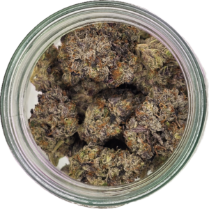Dense frosty Lizard Flower by BubbaKings featuring exotic gas terpenes, premium BC craft cannabis quality, and potent long-lasting effects.